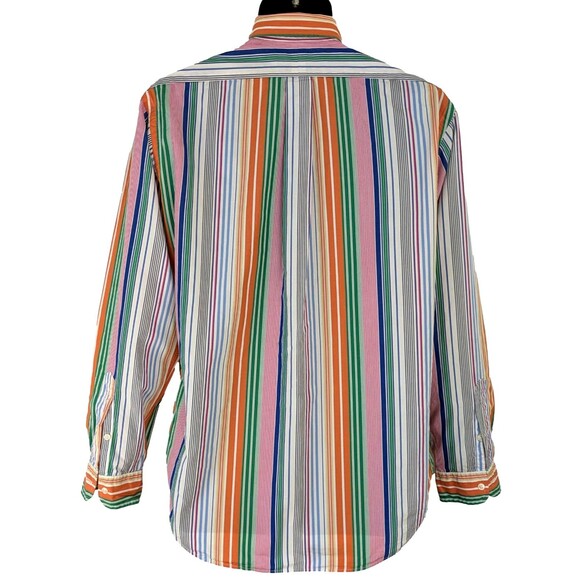 Ralph Lauren Classic Fit 100% Cotton Men's MED Striped Button Down Shirt - Picture 4 of 7